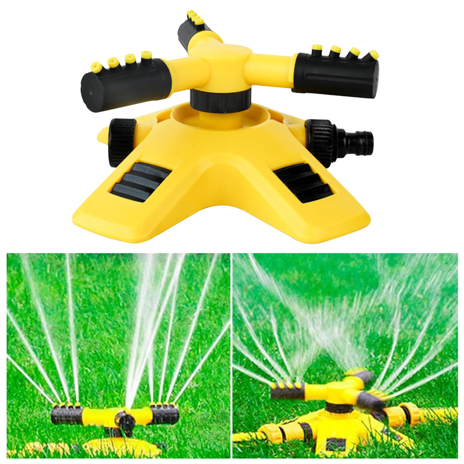 

Lawn Sprinkler Premium 3-Arm Plants Greenhouse Watering Sprayer Sprinklers жёлтый