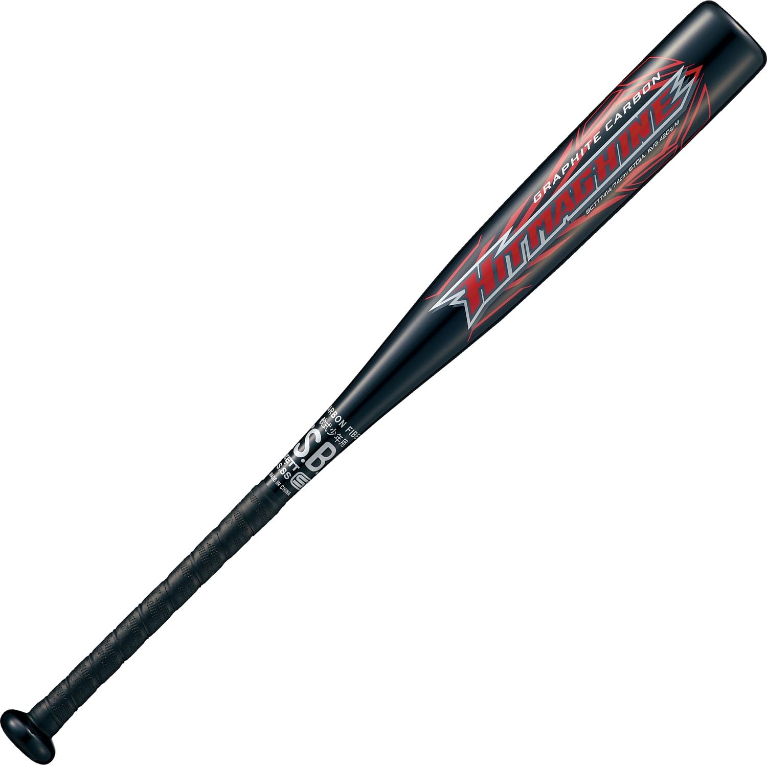 

ZETT Hit Machine Soft Baseball FRP 420g Black BCT77414 Bat, (Carbon + Glass), 74cm, Average, (1900), чёрный