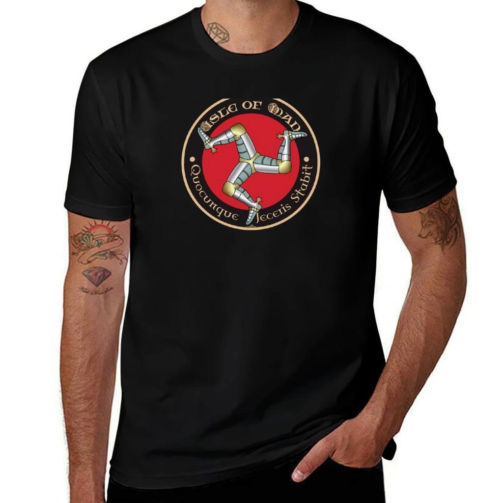 ISLE of Unisex ELLAN VANNIN TT Racing UK Sticker TShirt Basic Simple Casual Short Sleeve Tee