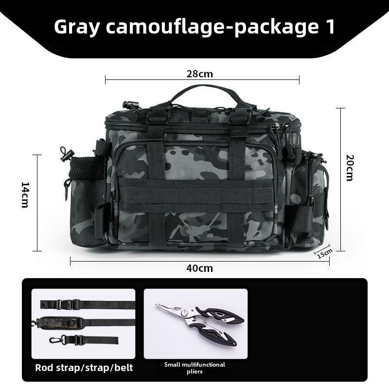 "Luya Multifunctional Waterproof Fishing Gear Waist & Messenger Bag – Large Capacity Rod & Storage Bag"