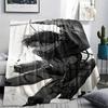 1PC Attack On Titan Print Flannel Blanket, High Quality All Seasons, Home Decor, Warmth and Comfort, Perfect for Christmas Gifts