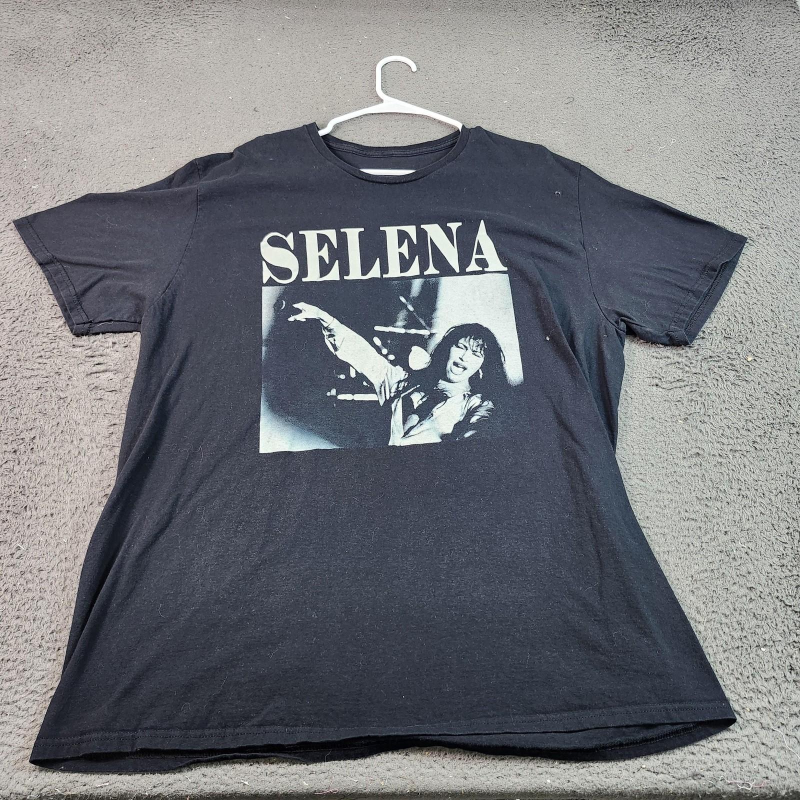 Selena Shirt Mens 2XL Black Photo Graphic Music Band Tee Tagless Cotton Unisex T-Shirt S