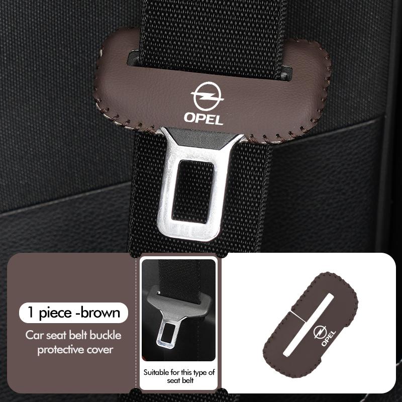 Car Seat Belt Buckle Plug Leather Protective Cover For Opel ADAM ASTRA J K CORSA E INSIGNIA MOKKA VIVA Meriva
