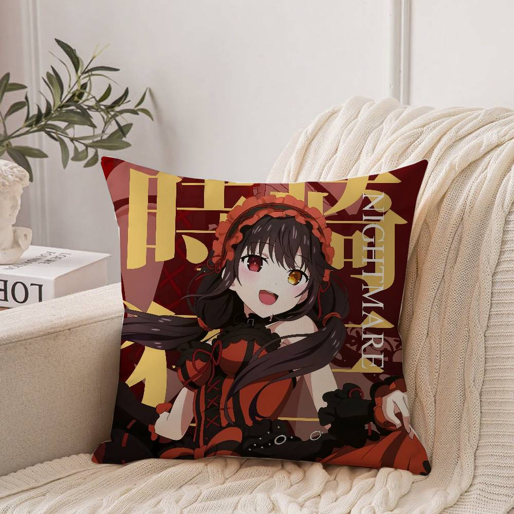 T-Tokisaki Kurumi Pillow Case Home Decor Throw For Sofa Bed Car Room Decor Gift Idea