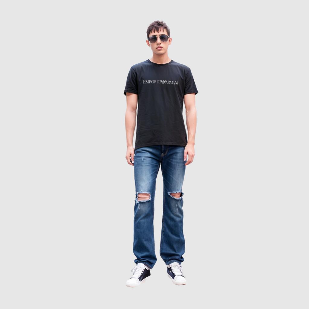 Emporio Armani Logo Printed Crewneck T Shirt 8N1TN5-1JPZZ-0974