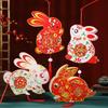 Antique Rabbit Flower Lantern Cartoon Lantern DIY Material Package  Mid-Autumn Festival