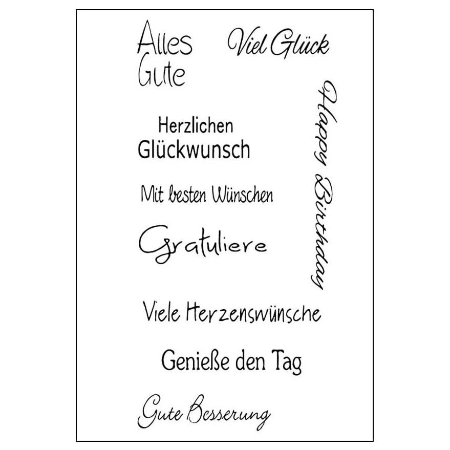 С Днем Рождения Силиконовый Буквенный Прозрачный Штамп Печать для Блокнота Штамп ST-607 1PC