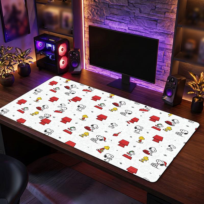 Big Mouse PadSnoopy Peanuts Extended Soft Desk Mat Gaming Office Computer Table Decor Mat