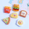 10 Pcs New Cute Cartoon Pizza, French Fries, Hamburgers Series Resin Scrapbook Diy Jewelry Children Gift Hairpin Accessories A57