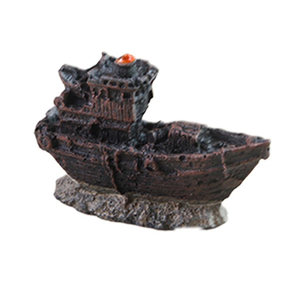 

Submarine Fish Tank Decoration Wreck Ship Aquarium Ornament Creative Fish Tank Landscape Home Wreck Ship