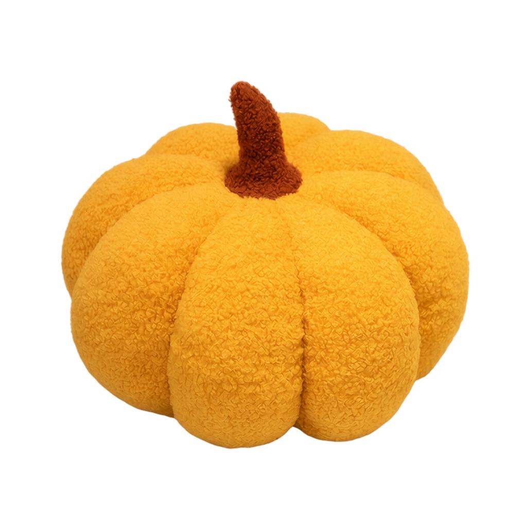 Plush Pumpkin Throw Pillow Soft Decorative Cushion for Living Room Sofa Autumn Seasonal Home Accent Pillow with Unique Shape and Texture