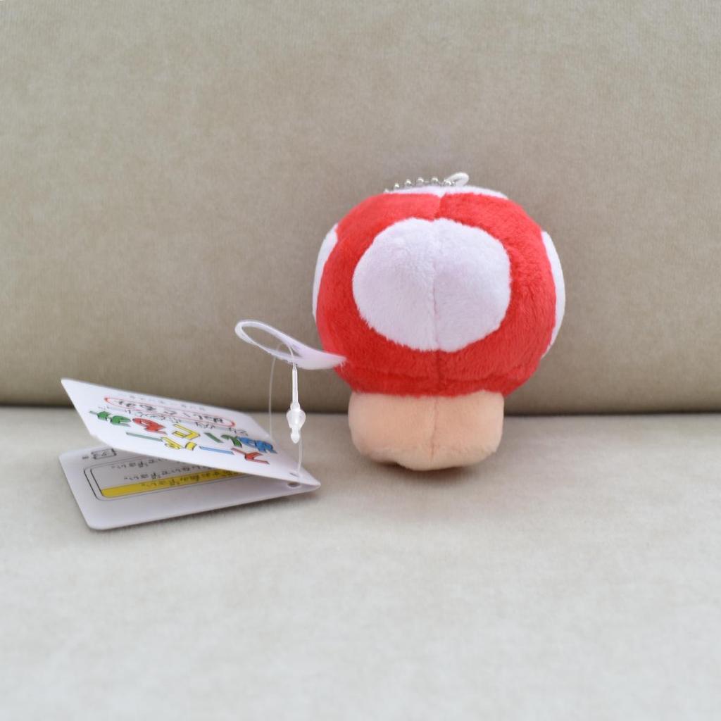 8cm Cute Mario Mushroom & Poison Mushroom Plush Keychain Charm