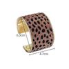 Metal Wide Bangle Leopard Print Bangles Alloy Jewelry Wide Cuff Bracelets  American Style