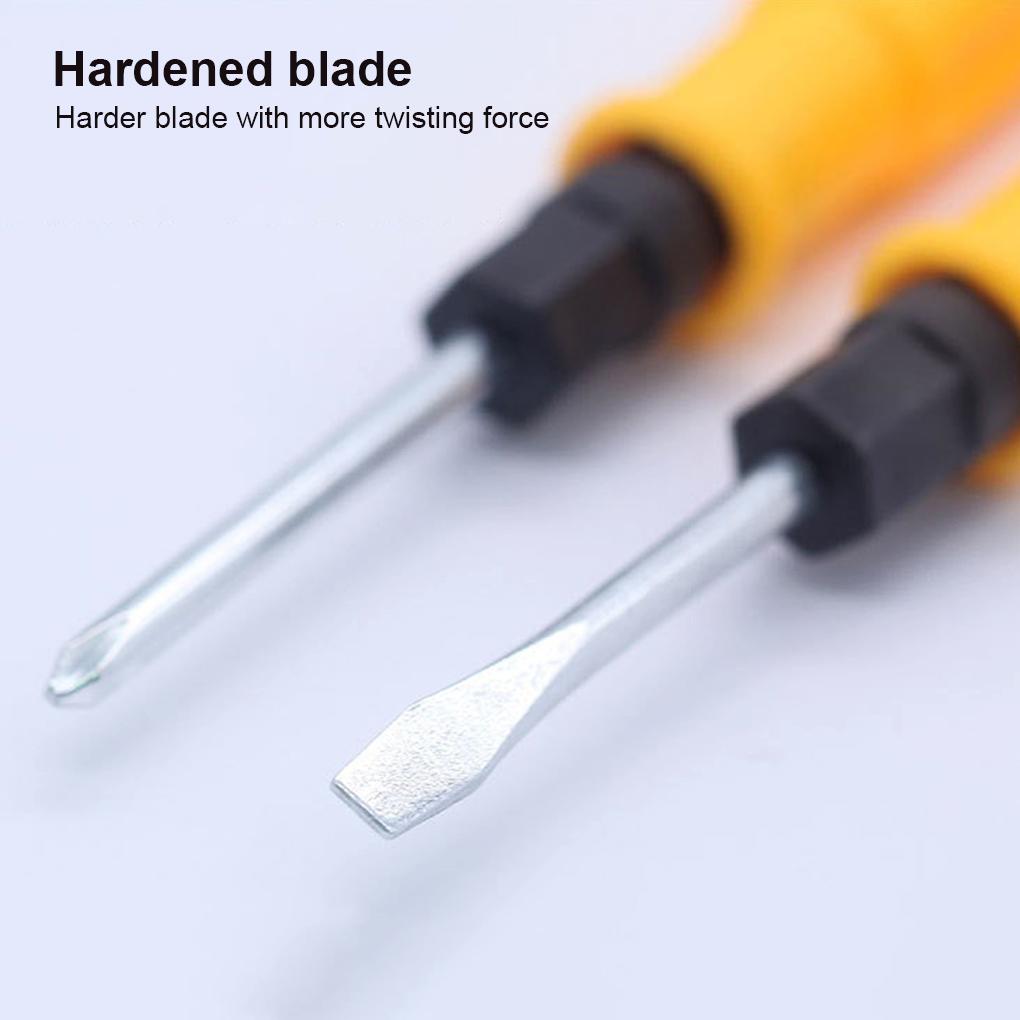 Screwdriver Multi-purpose Double Head Hand Repair Tool with Plastic Handle Industrial Business Carpentry Maintenance Supplies