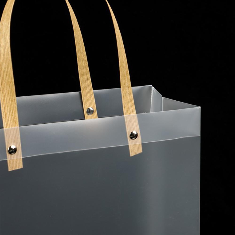 10PCS Frosted Tote Bag PVC Waterproof Transparent Eco-friendly Companion Gift Candy Bag
