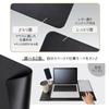 Plus Reversible Desk Mouse Mouse Synthetic Mat, Compatible, Double-Sided, Smooth/Soft Leather-Touch Pad, Leather, 600x350mm, Black, DM-001LT, 36-774