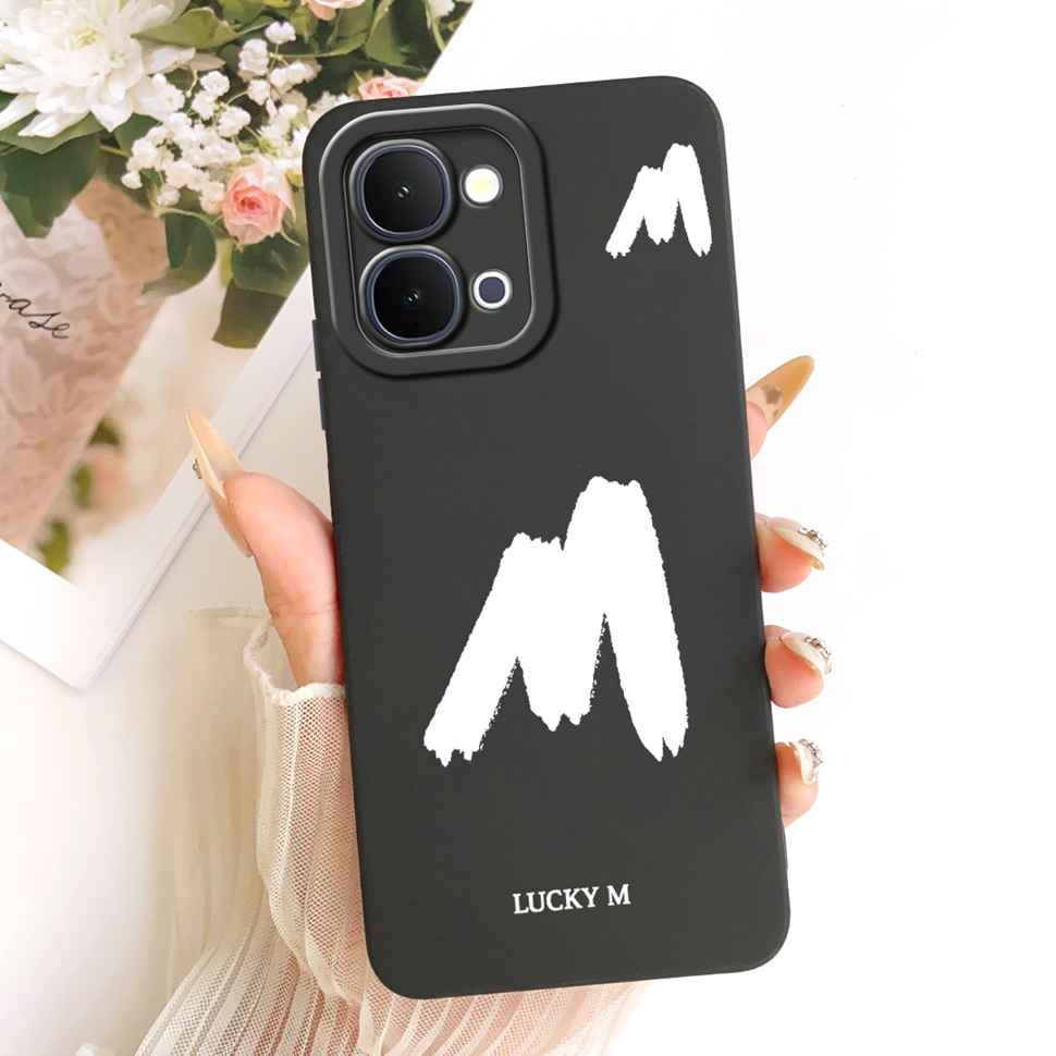 For vivo Y31d 4G V2543 6.75"Case Simple Letter Lucky Silicone Full Protcetion Back Cover For Vivo Y 31d Y31D 4G Phone Cases Capa