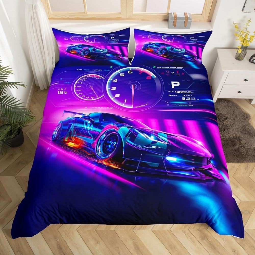 

3 шт. Комплект постільної білизни з принтом Зручна підковдра Розмір King Queen Twin Single Подарунок на день народження Декор спальні EU Single(135*200cm)3pcs