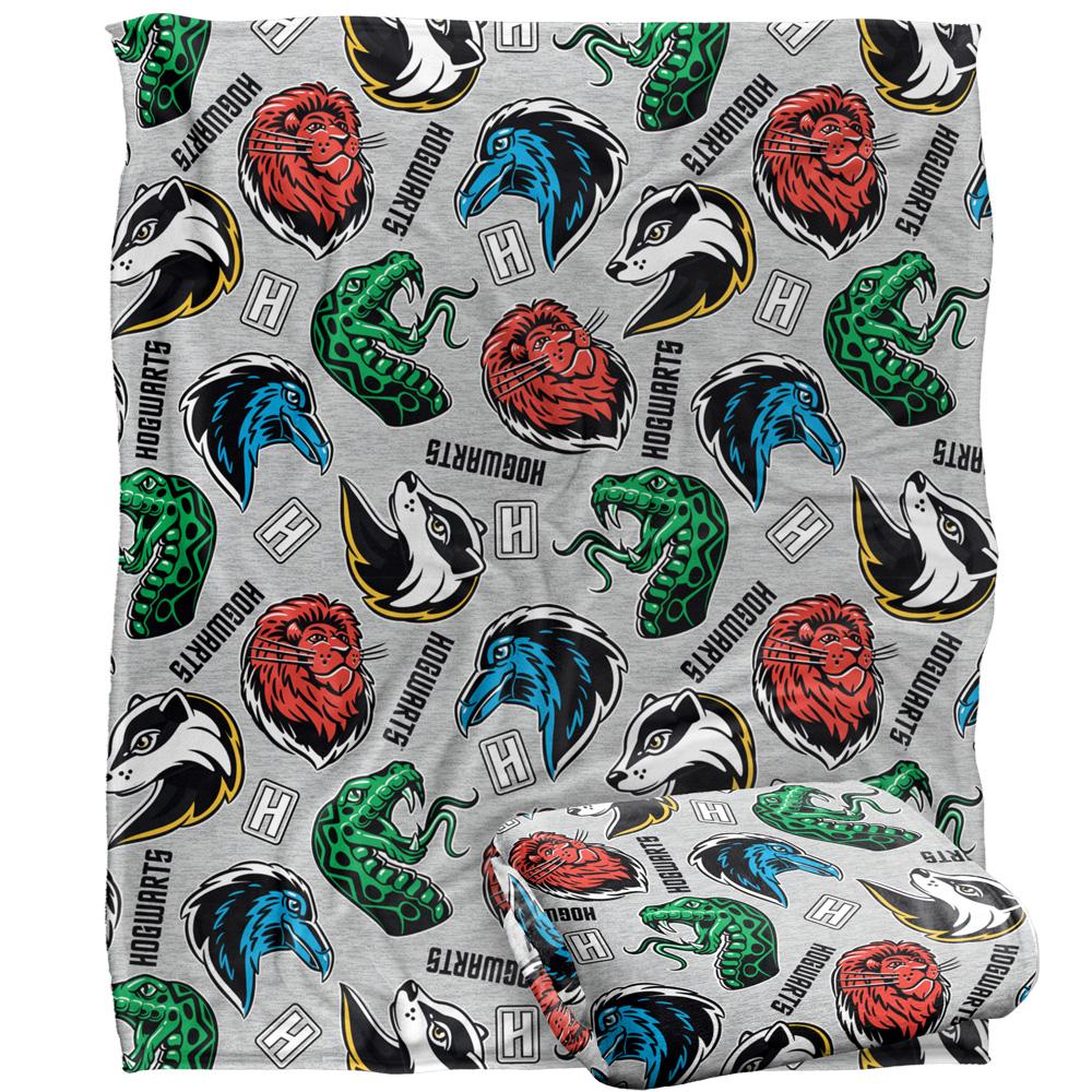 Harry Potter Hogwarts Icons Blanket