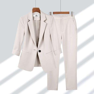 Elegant Women's Plus Size Slim-fit Blazer & Suit Set - Spring/Summer 2026
