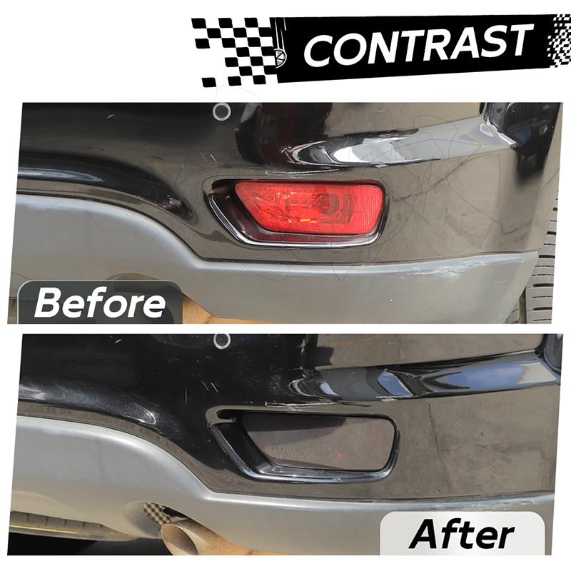 Bil Bakre Tåkelys Lampe Deksel ABS Lampe Dekorasjon For Jeep Grand Cherokee For Jeep Compass For Dodge Journey Bil Eksteriør Tilbehør, Røkt Svart