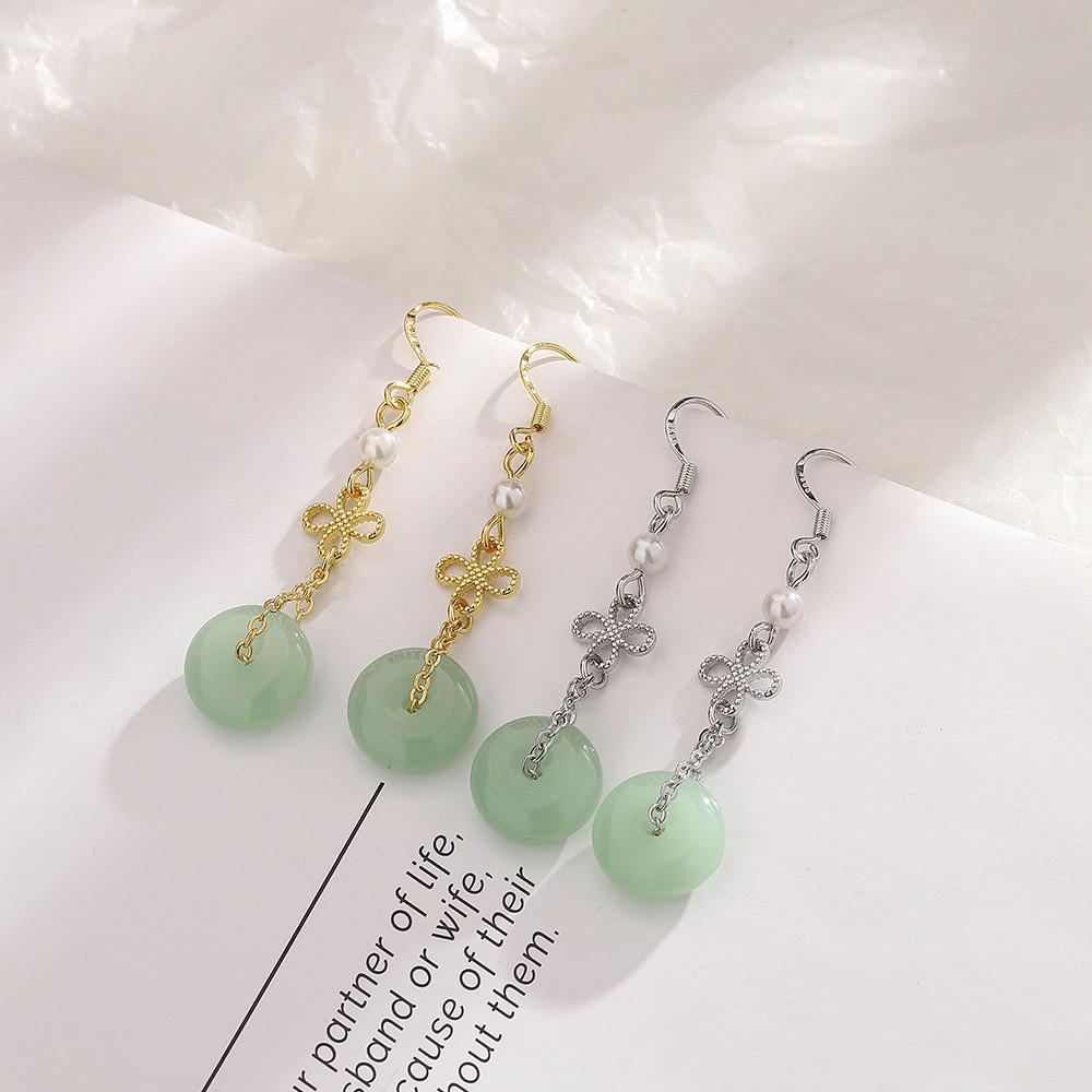 Chinese Knot Retro Pearl Ear Hooks Hanfu National Tide Highgrade Pearl Ear Drops Tassel Pendants Ear