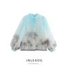 Jnleaog Spring New Arrival Women's Clothing Fashion Style French Fashion Design In Stock Print Organza Long Sleeves Shirt
