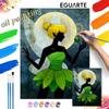 Tinker Bell Paint By Number Kit Number Drawing Canvas DIY Picture Home Decor Silhouette Leaf Dress Fairytale Fantasy Art Gift