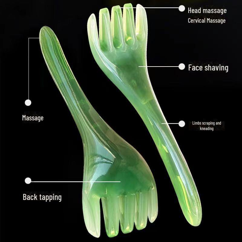 Five-Claw Head Therapy Massager Comb - Resin Acupoint Scalp Scratcher.