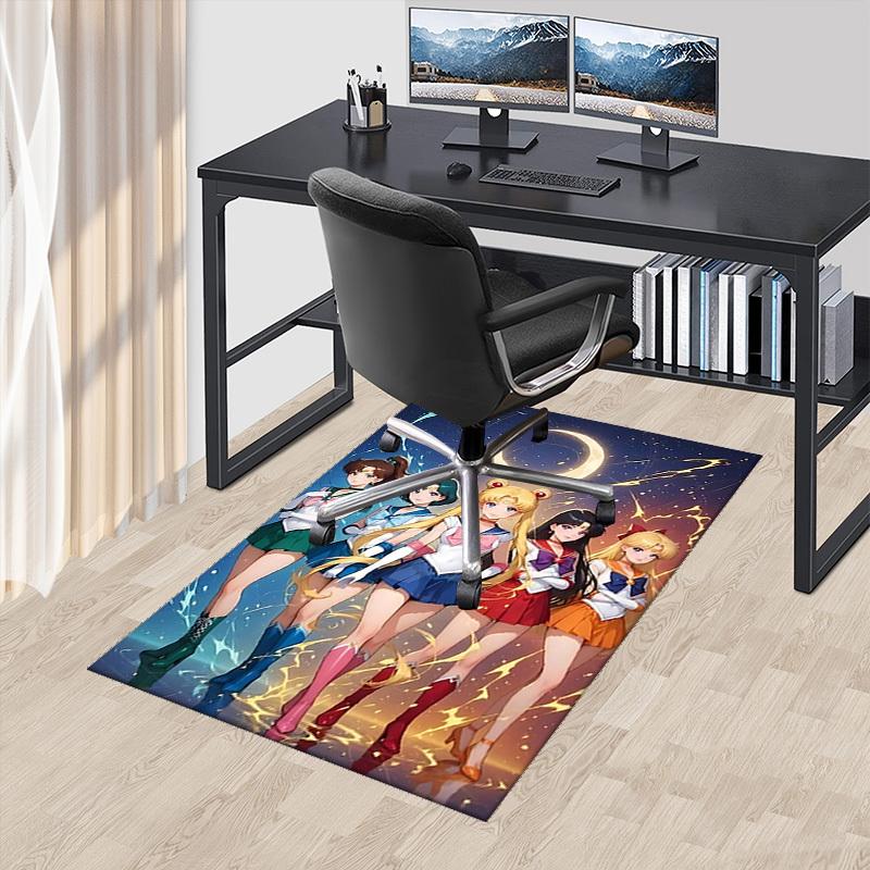 1pc Sailor Moon Anime Chair Mat - Non-Slip Carpet for Office, Home Decor, Living Room, Bedroom, Game Room - Perfect Gift for Fans.O039