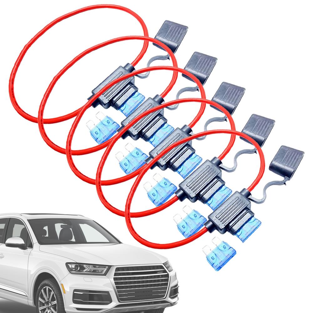 Inline Fuse Holder 5X Automotive Fuse Holders Protecting Circuits And Electrical Equipment With Cover For Car Ship RV