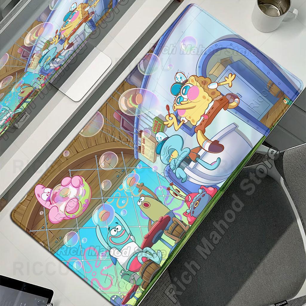 Large Size SpongeBob SquarePants Patrick Star Pattern Mouse Pads PC Computer Keyboard Table Carpet Anti-slip Rubber HD Desk Mats