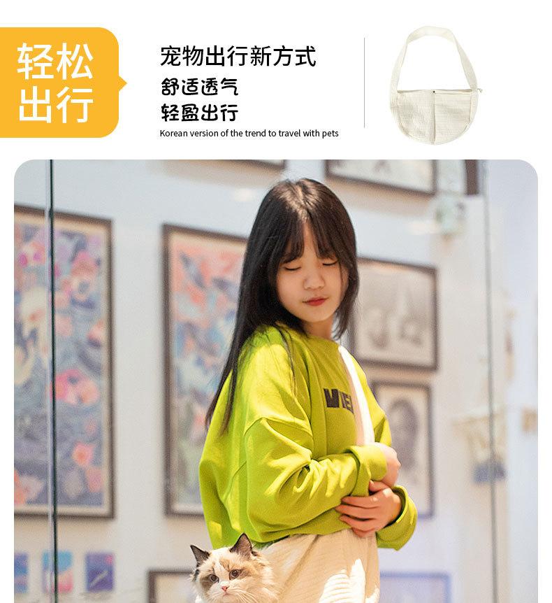 Portable Crossbody Breathable Canvas Pet Carrier for Cats/Dogs, Handheld Pet Supplies