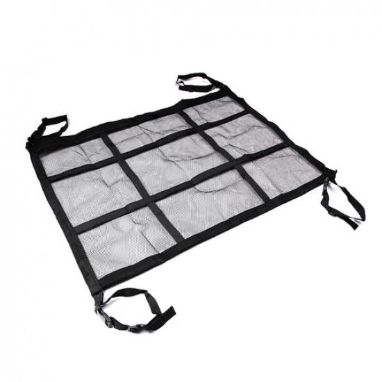 Car Roof Ceiling Cargo Net Pouch Black Mesh Storage Bag For Land Rover Defender