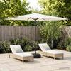 Garden Umbrella with Base 200 X 300 Cm Polyester Rectangular Cream