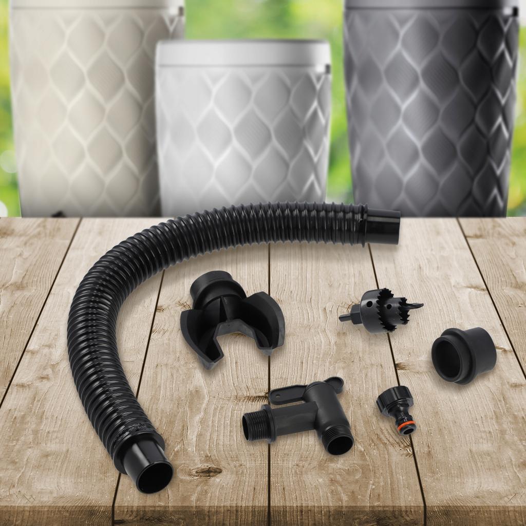 KADAX Rainwater Tank 240L Water Barrel Container With Tap Pot Large