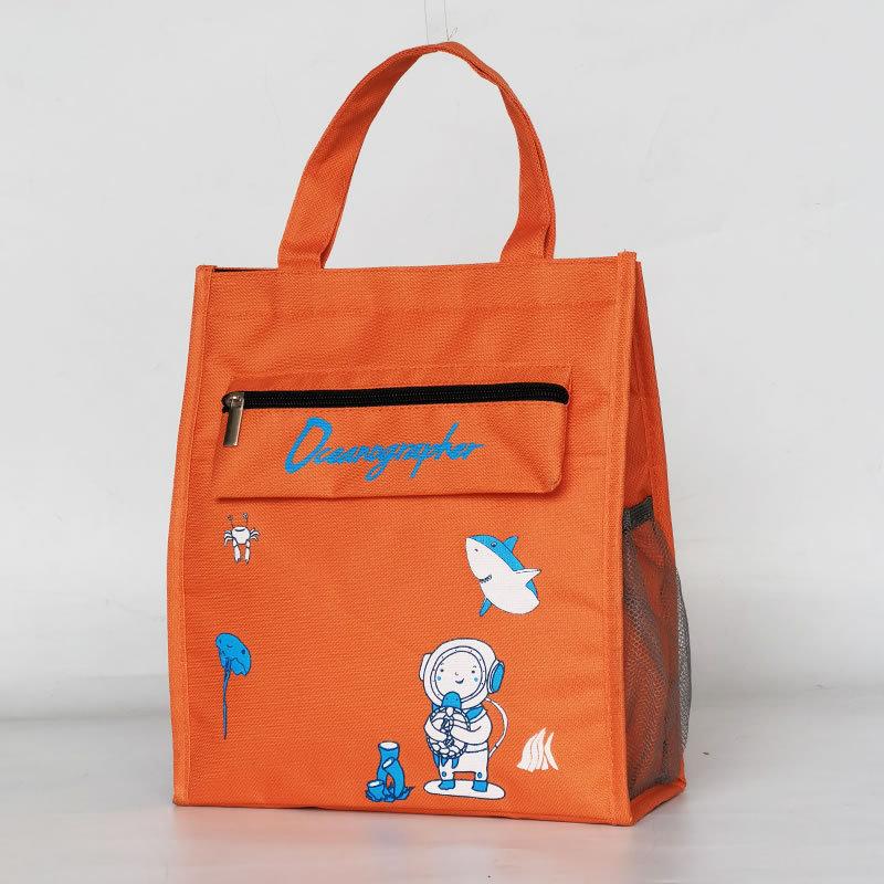 Cartoon Style Insulated Lunch Bag With Oxford Fabric Cool Keep For School And Work