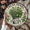Vintage Metal Tin Sign Herb Garden Kitchen Wall Decor