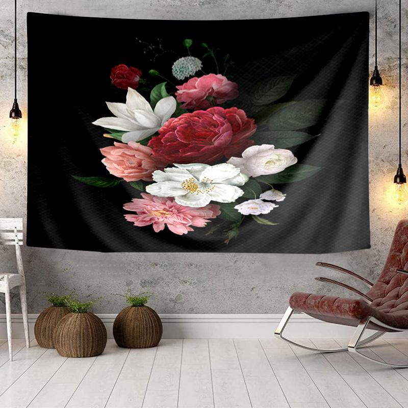 Floral Elegance In Bloom Tapestry Room Decoration Wall Hanging for Living Room Bedroom, dormitory, Birthday and Christmas gifts