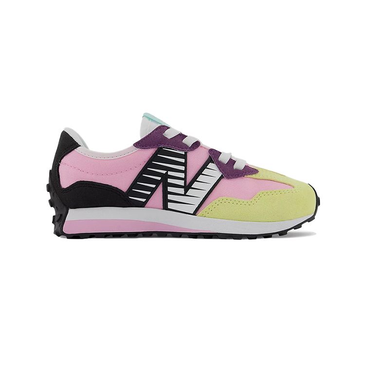 New Balance Nb 327 Trendy Outdoor Low-Top Running Shoes Kids Sneakers Pink Black Yellow PH327PK1