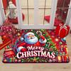 1pc New Christmas Red Themed Colorful Light-Up Doormat with Santa Claus, Candy Cane, Gift Bell, Christmas Tree, Holly Berry, and "Merry Christmas" Des