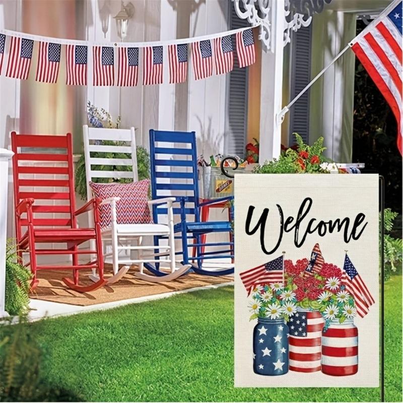 American Garden Flag Independence Memorial Day Yard Flag Outdoor Decorations