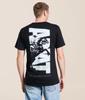 Black Sports Fashion Street Wear Fashion High Street Top Print Short Sleeve Cotton Casual Loose T-shirt Unisex