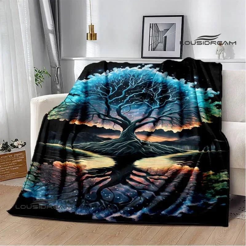 Tree of Life Printed Blanket Flannel Warm Blankets Soft and Comfortable Blanket Bed Linings Cubre Cama Birthday Gift