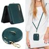 Applicable to Samsung Z Flip6 mobile phone case Z Flip5 solid color zipper change bag card holder diagonal strap