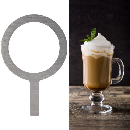 Edelstahl-Backbecherring mit hitzebeständigem Holzgriff, Milchteebecher-Abdeckung, Randdichtung für Dessert, Bubble Tea, geröstete Milch, DIY-Herstellung