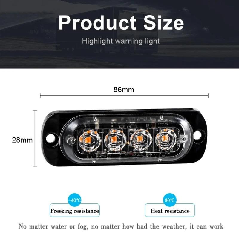 Strobe LED Warning Light 12/24V Signal Light LED Indicator Lamp for Car Truck Trailer Beacon Lamp LED Side Light Led Tail Light