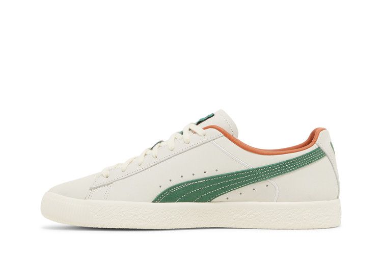 Men's Sneakers Puma Clyde FG Pristine White Vine Green Spring Lavender/Pristine/Vine Green