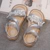 Girls Pearl Sandals Comfort Non-Slip Beach Shoes Hook & Loop Princess Sweet Beach Sandals
