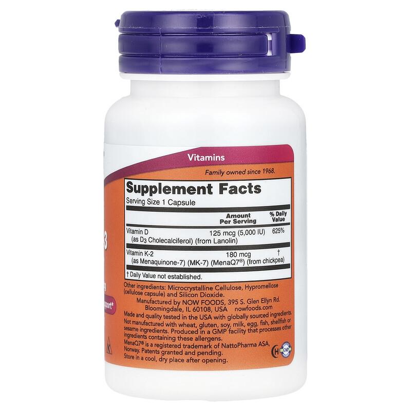 Mega D-3 & MK-7, 60 Capsules
